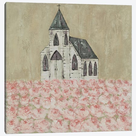Church Peony Field Canvas Print #ASB66} by Ashley Bradley Art Print