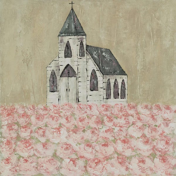 Places Of Worship: Church Peony Field by Ashley Bradley