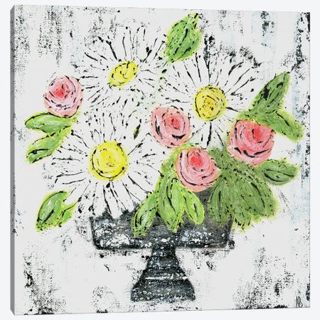 Daisy Floral Canvas Print #ASB70} by Ashley Bradley Canvas Print