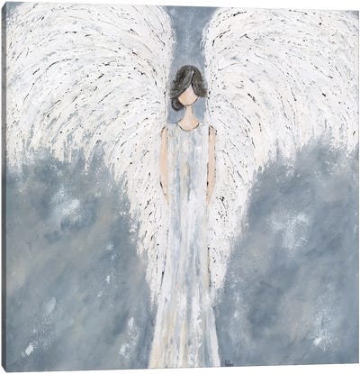 Guardian Angel Canvas Art Print - Christmas Angel Art