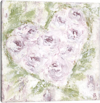 Lavender Floral Art Canvas Art Print - Ashley Bradley