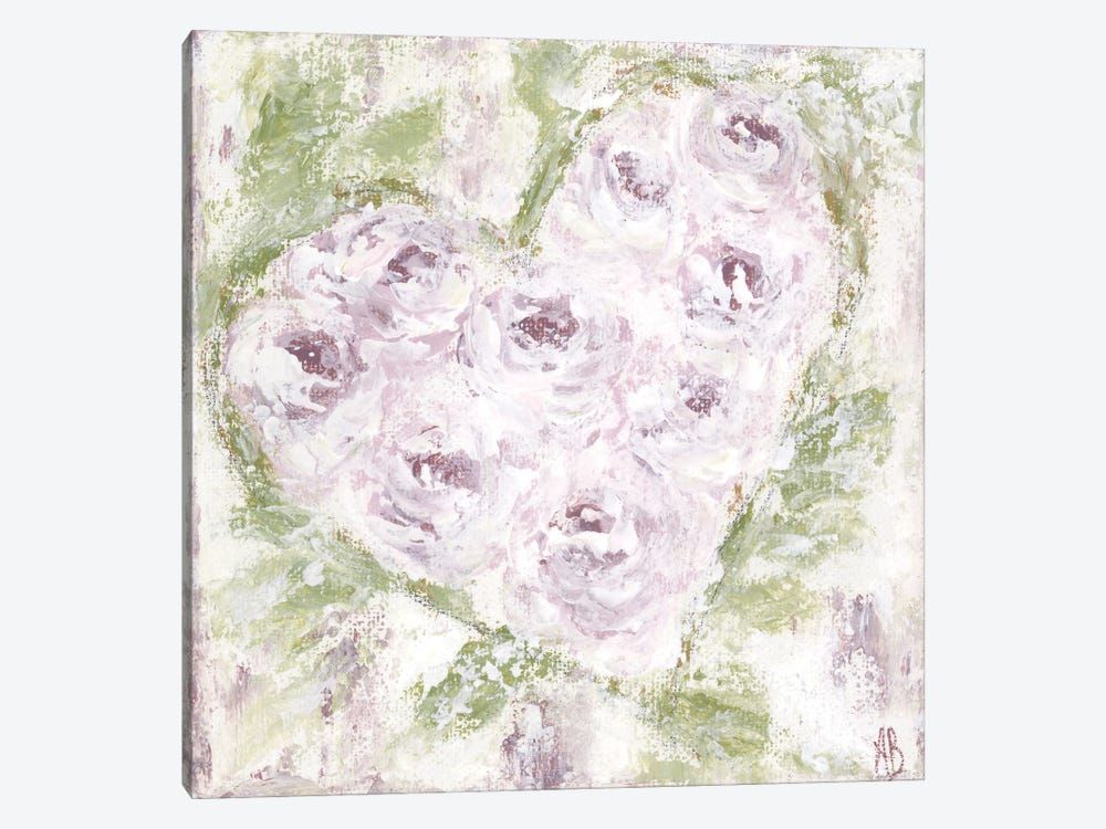 Lavender Floral Art by Ashley Bradley 1-piece Canvas Art Print