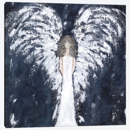 Navy Angel Canvas Print #ASB92} by Ashley Bradley Canvas Print