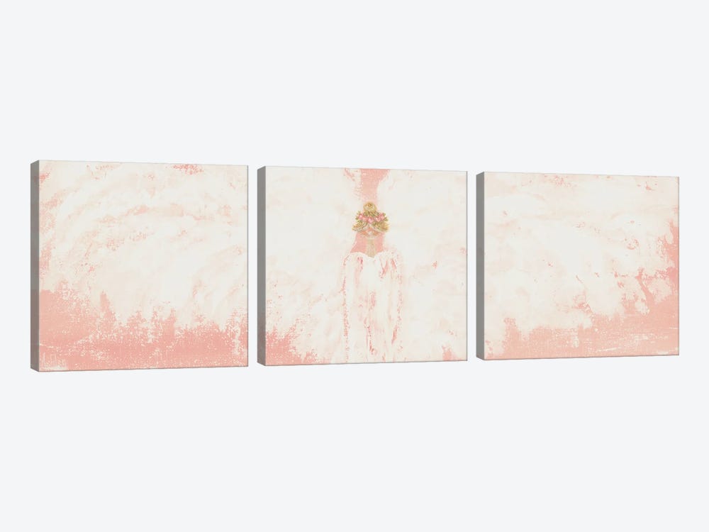 Pink Angel by Ashley Bradley 3-piece Canvas Art