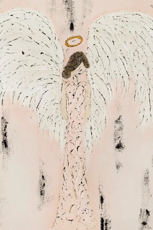 Pink Farmhouse Angel by Ashley Bradley wall art