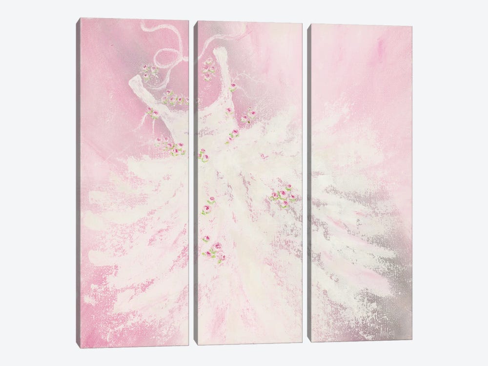 Pink Tutu by Ashley Bradley 3-piece Canvas Print