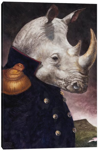 The General Canvas Art Print - Rhinoceros Art