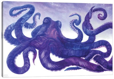 Buoyant Equinimity Canvas Art Print - Octopus Art