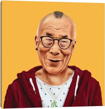 Dalai Lama Canvas Art Print - Amit Shimoni
