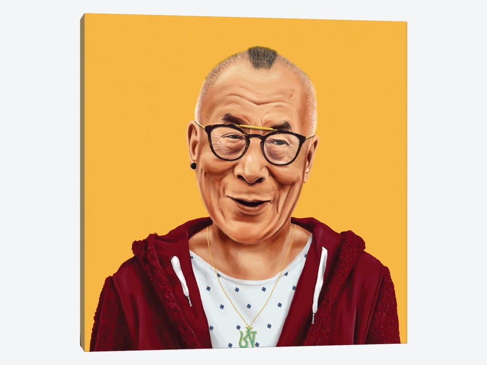 Dalai Lama by Amit Shimoni 1-piece Canvas Print