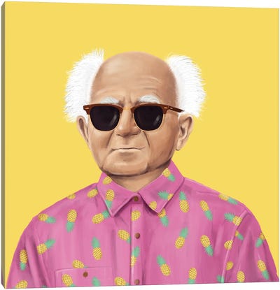 David Ben Gurion Canvas Art Print - Satirical Humor Art