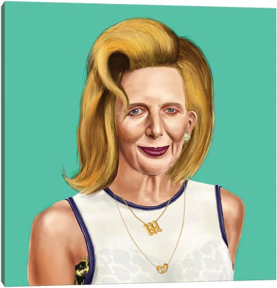 Margaret Thatcher Canvas Art Print - Satirical Humor Art