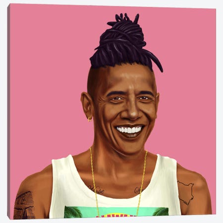 Barack Obama Canvas Print #ASI21} by Amit Shimoni Canvas Print