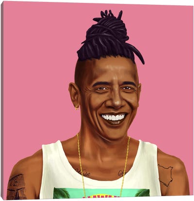 Barack Obama Canvas Art Print - Dad Jokes