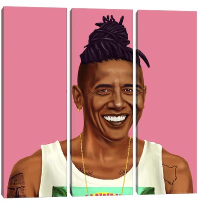 Barack Obama Canvas Art Print - 3-Piece Pop Art