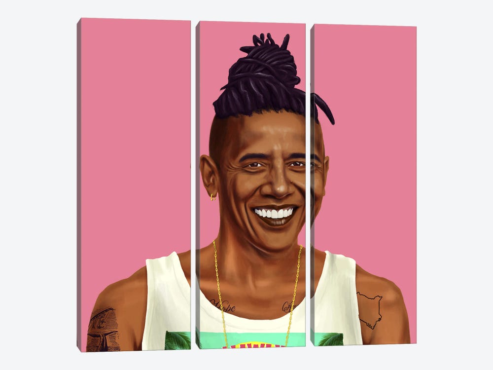 Barack Obama by Amit Shimoni 3-piece Canvas Print
