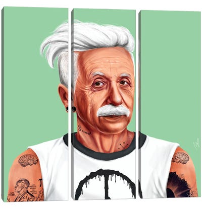 Einstein Canvas Art Print - 3-Piece Pop Art
