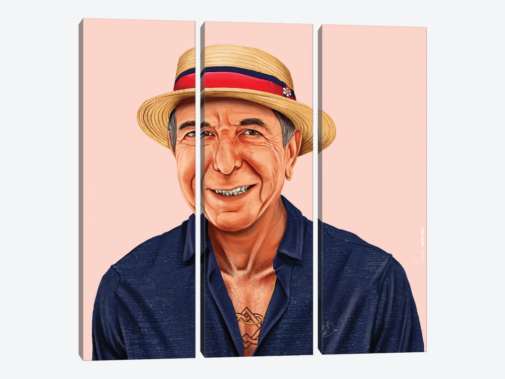 Leonard Cohen by Amit Shimoni 3-piece Canvas Artwork