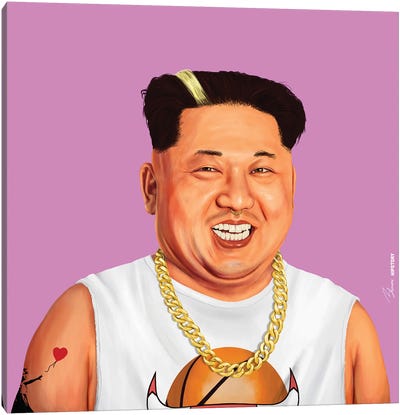 Kim Canvas Art Print - Satirical Humor Art