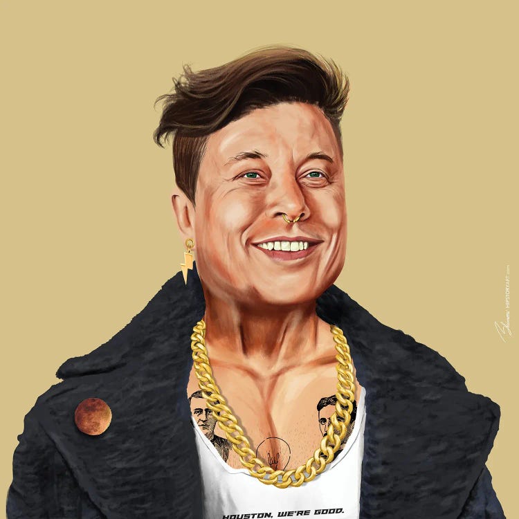 Elon Musk by Amit Shimoni wall art