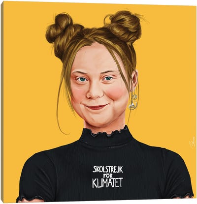 Greta Thunberg Canvas Art Print - Greta Thunberg