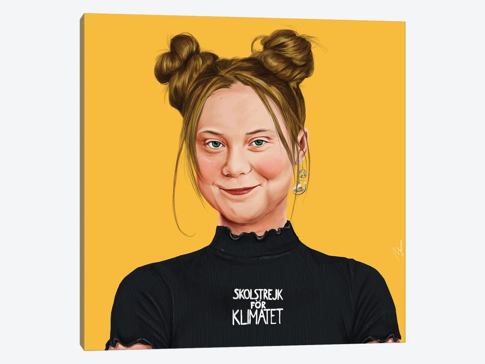 Greta Thunberg by Amit Shimoni 1-piece Canvas Art Print