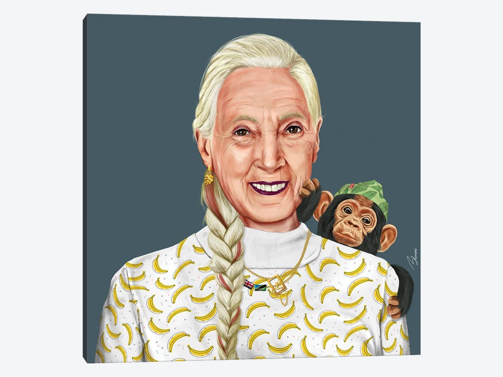 Jane Goodall by Amit Shimoni 1-piece Canvas Artwork