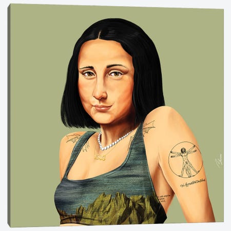 Mona Lisa Canvas Print #ASI53} by Amit Shimoni Canvas Wall Art