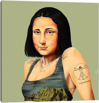 Mona Lisa Canvas Art Print - Art by Middle Eastern Artists