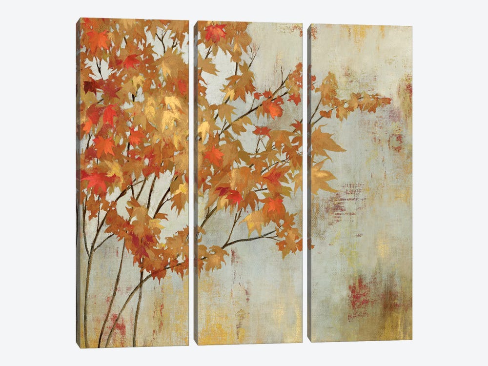 Golden Foliage by Asia Jensen 3-piece Canvas Art Print