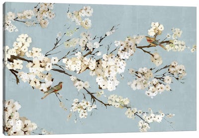 Kimono With Birds I Canvas Art Print - Cherry Tree Art