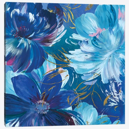Midnight Floral II Canvas Print #ASJ190} by Asia Jensen Canvas Wall Art