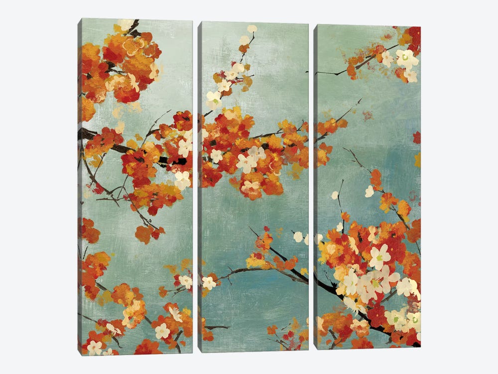 Orange Blossoms II by Asia Jensen 3-piece Canvas Art