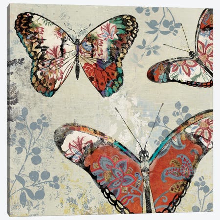 Patterned Butterflies II Canvas Print #ASJ230} by Asia Jensen Canvas Print