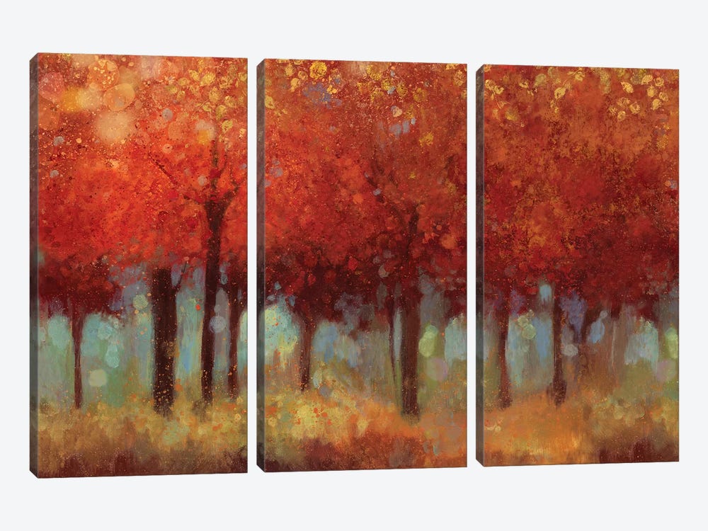 Red Forest by Asia Jensen 3-piece Art Print