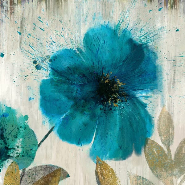 PI Creative Art: Teal Splash I by Asia Jensen