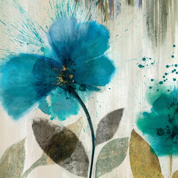 Teal: Teal Splash II by Asia Jensen