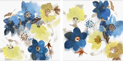 Glitchy Floral Diptych