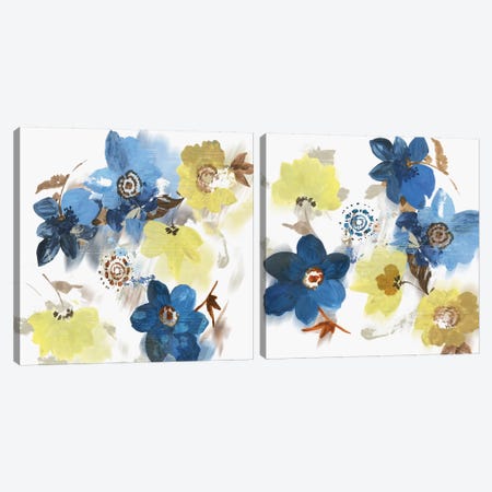 Glitchy Floral Diptych Canvas Print Set #ASJ2HSET025} by Asia Jensen Canvas Print