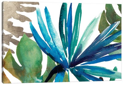 Tropic Sway I Canvas Art Print - Blue Tropics