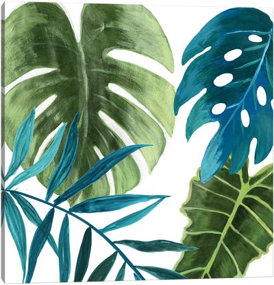 Tropical Leaves I Canvas Art Print - Tropical Décor