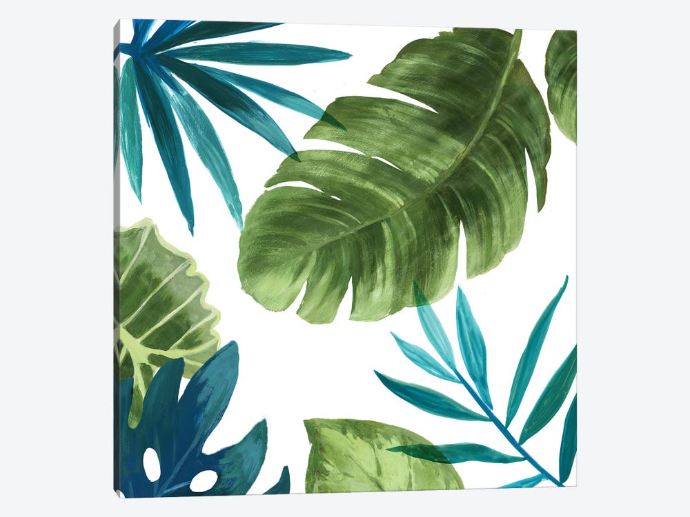 Tropical Leaves II by Asia Jensen 1-piece Canvas Art Print
