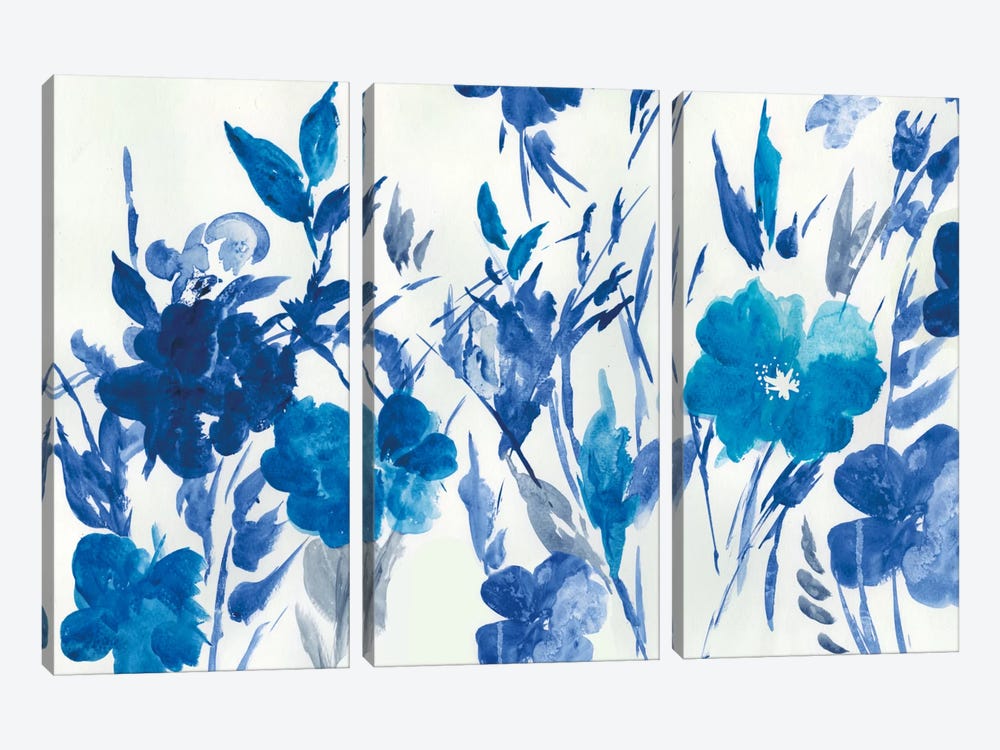 Blue Meadow by Asia Jensen 3-piece Art Print