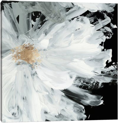 Black Peony Canvas Art Print - Flower Art