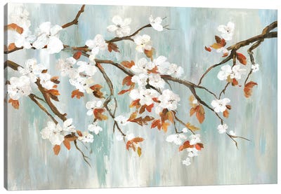 Golden Blooms I Canvas Art Print - Almond Blossom Art