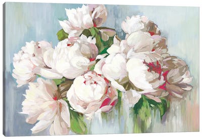 June Flowers  Canvas Art Print - Shabby Chic Décor