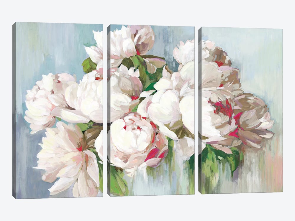 June Flowers  by Asia Jensen 3-piece Canvas Wall Art