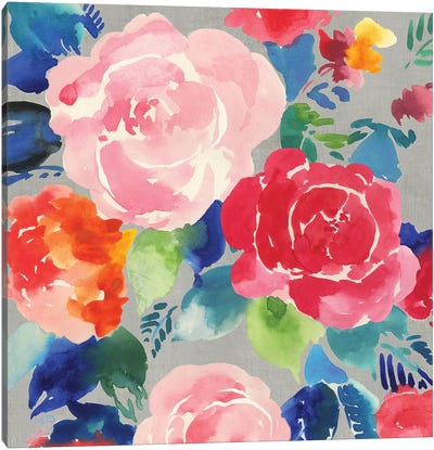 Bright Floral  Canvas Art Print - Asia Jensen