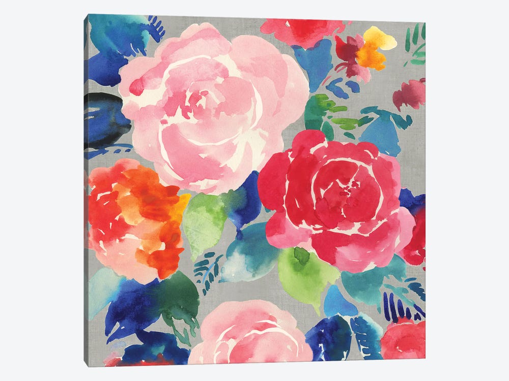Bright Floral  by Asia Jensen 1-piece Canvas Wall Art
