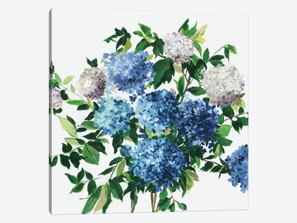 Blue Petals by Asia Jensen 1-piece Canvas Print